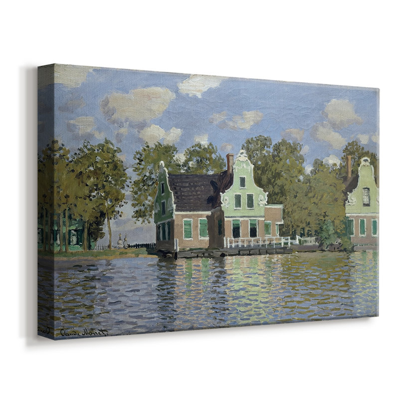 Houses on the Achterzaan-Claude Monet-Gallery Wrapped Canvas-1871, 8 x 12