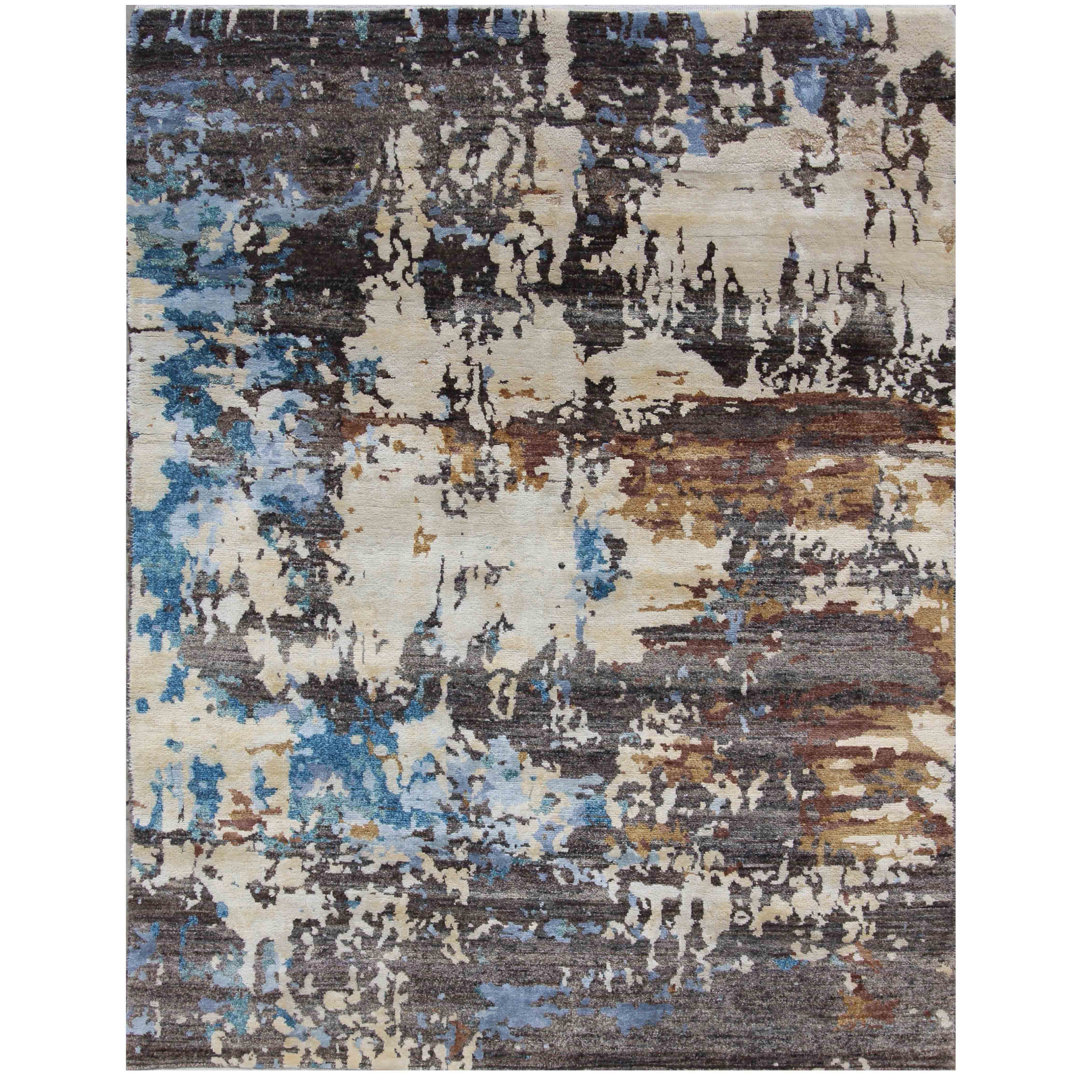 Geometric Hand Knotted 146cm X 196cm Area Rug