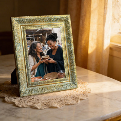 11" x 14" Antique Gold 3 PCS Landscape Picture Frame for Wedding Photo Display
