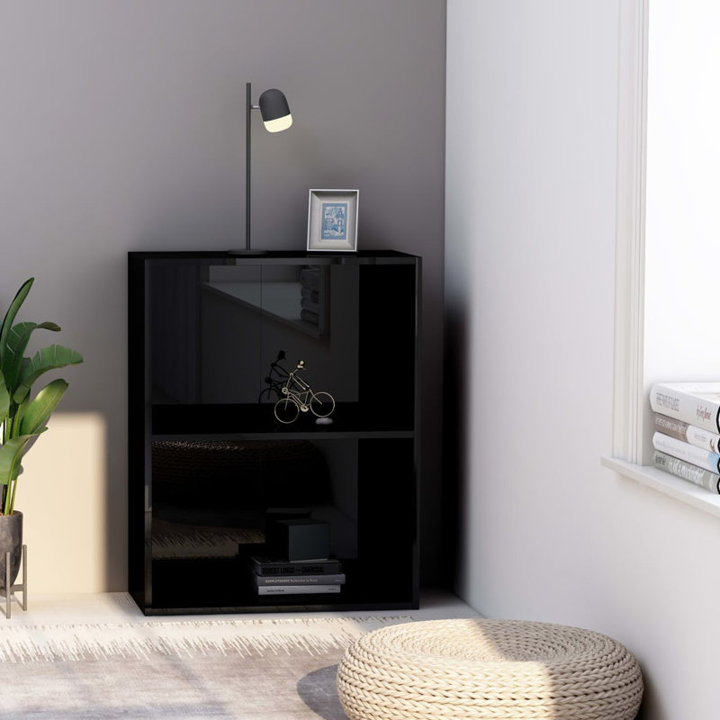 Jacinda Standard Bookcase, Concrete Grey, (2 Shelves) 76.5cm H x 60cm W x 30cm D