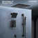 LED Shower Faucet System,12" & 6" Dual Shower Head with Rough-In Valve