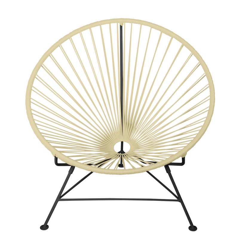 Innit Indoor Handmade Lounge Chair, Ivory/Black