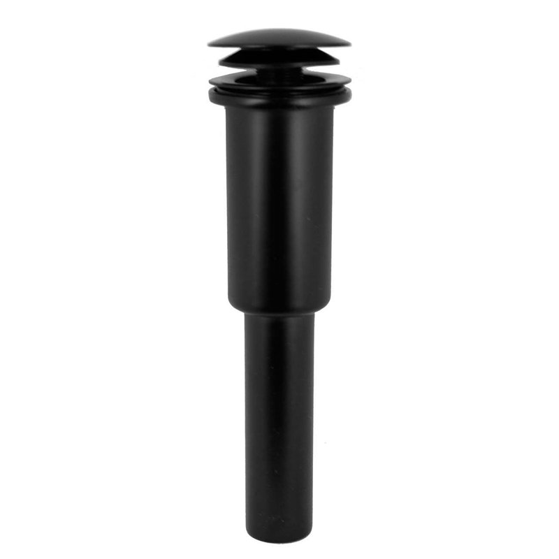 Umbrella Style Universal Lavatory Bathroom Sink Drain Assembly, Matte Black
