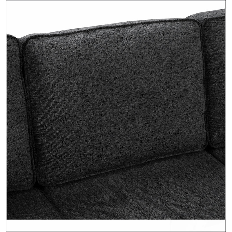 126" L-shaped Sofa Sectional Sofa Couch Pull-out Sofa Bed with Charging Devices, 4, Black/Blue