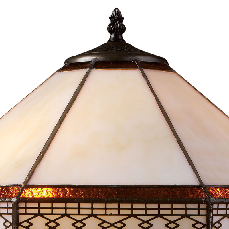 Lampe de table 2 lumières Stone Filigree Stone - bronze Tiffany