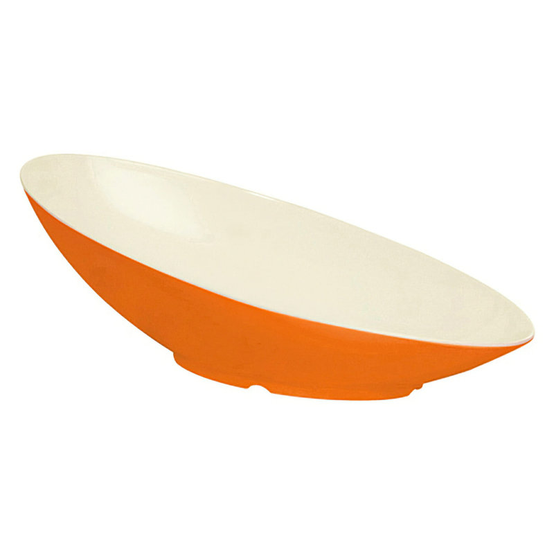 Le GE Bol de service en mélamine, Orange/Crème, H 6 po x l 10 po x P 10 po