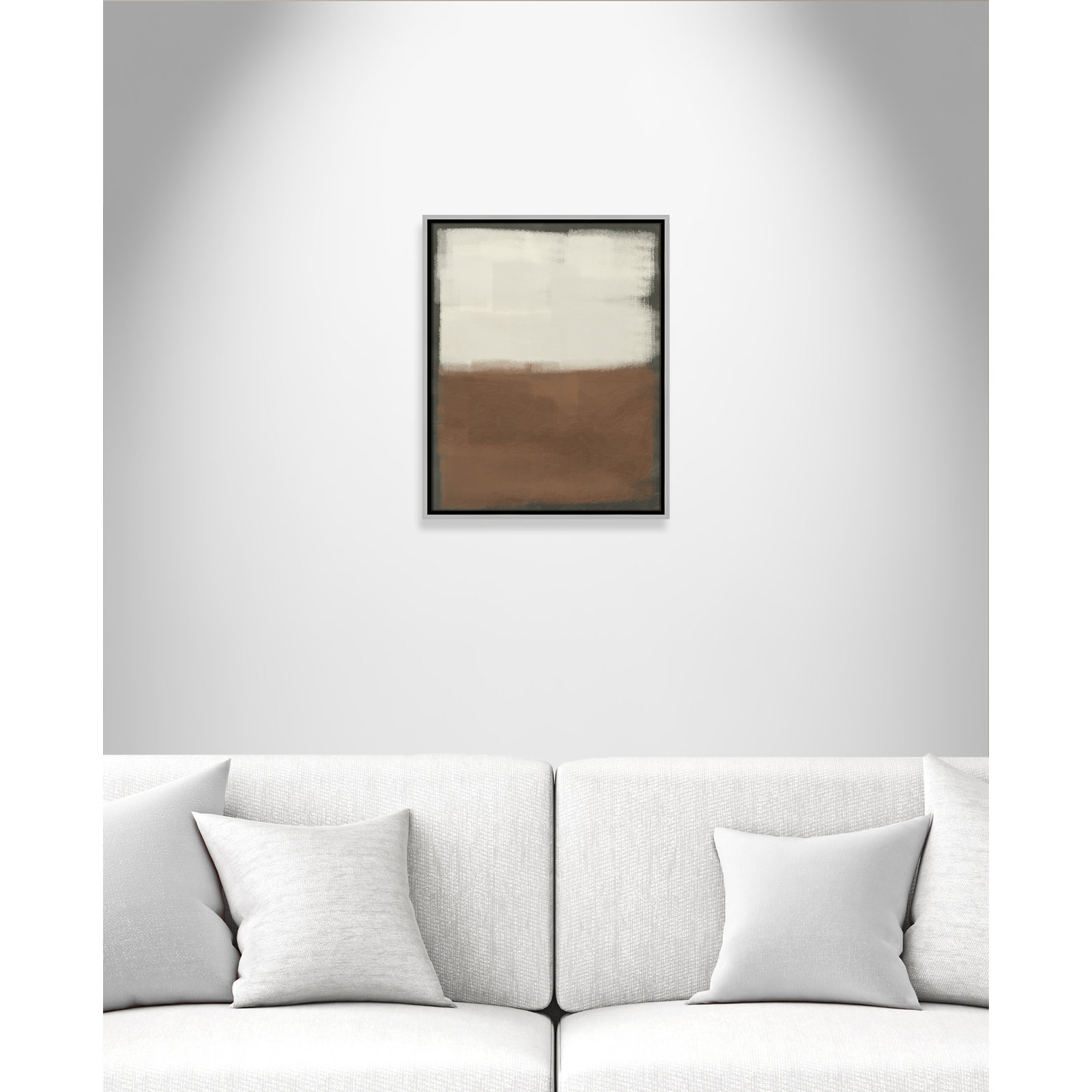 Coronado "Alabaster Burst 2" Painting, Silver , 21.5" H x 17.5" W x 2" D