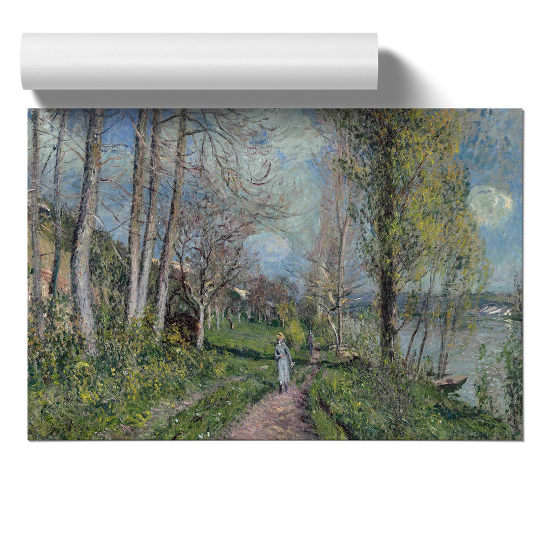 Banks of the River Seine by Alfred Sisley - Frameless Print