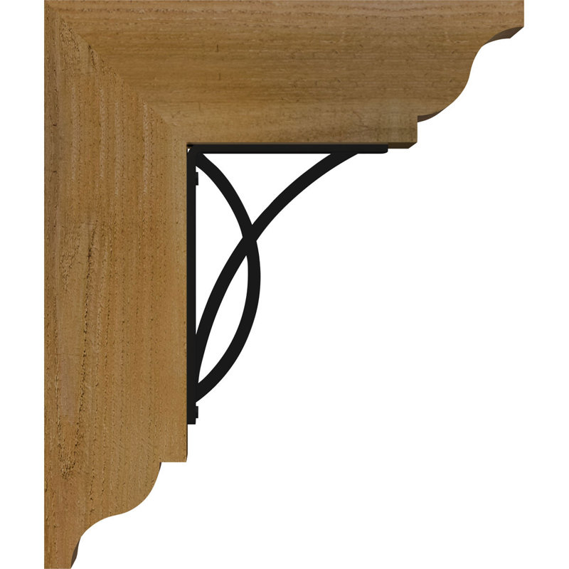 Support simple en acier 4 po Miller, H 23 po x P 20 po, Cèdre rouge de l'Ouest l 4 po x T 4 po (sciage br
