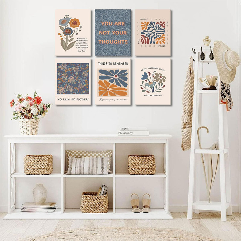 6 Piece Wrapped Canvas Wall Art
