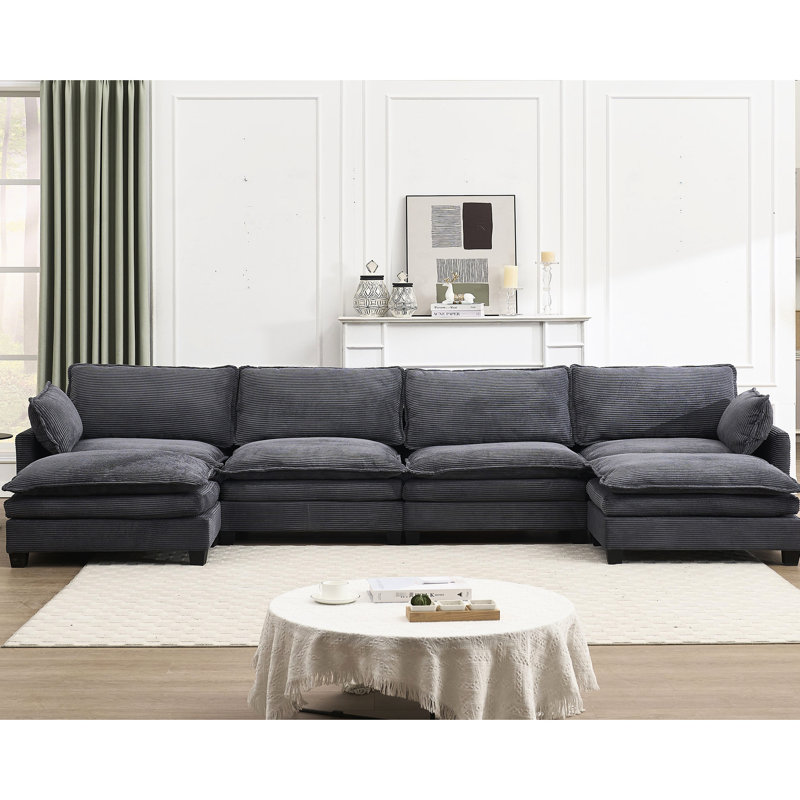 Velours rembourré et confortable Allyssa, Dark Grey