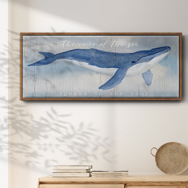 Voix de la mer - toile encadrée, H 8 po x l 20 po