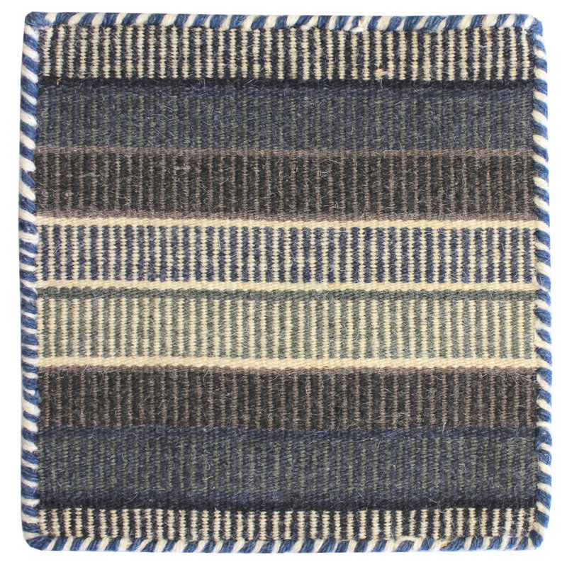 Flatweave Striped Area Rug in Blue, Runner 2'10" x 22'