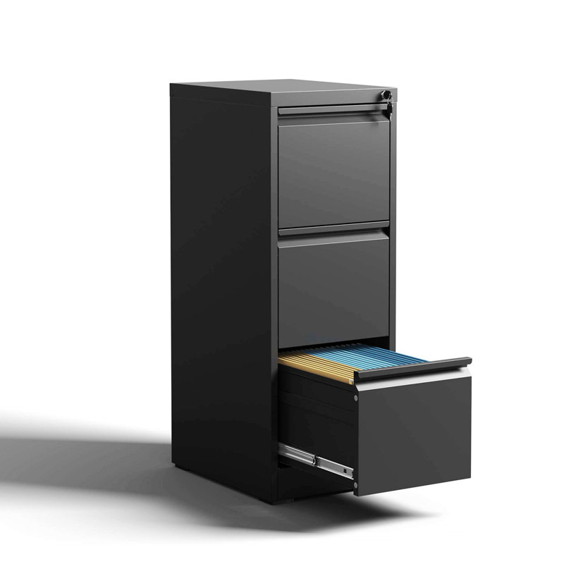 Commode d'appoint en métal Kibby, Noir
