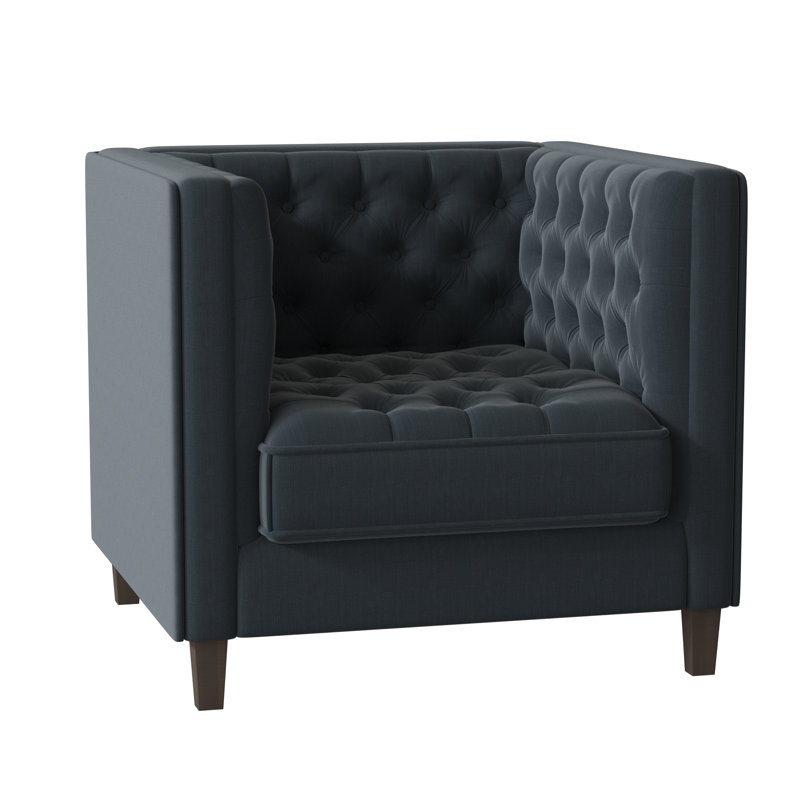 Jess Upholstered Armchair, Sachi Deep Teal, Brown Mahogany