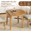 Table de salle à manger extensible ronde pour 2 à 4 personnes, table de salle à manger pliante en bois avec taille réglable, conception peu encombrante pour petits appartements et salles à manger - brun clair-1870448842