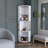 Corner Bar Cabinet With Five Shelves , Eight Bottle Cubbies-848706106