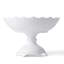 White Fluted Full Lace Footed Compote 10.83"