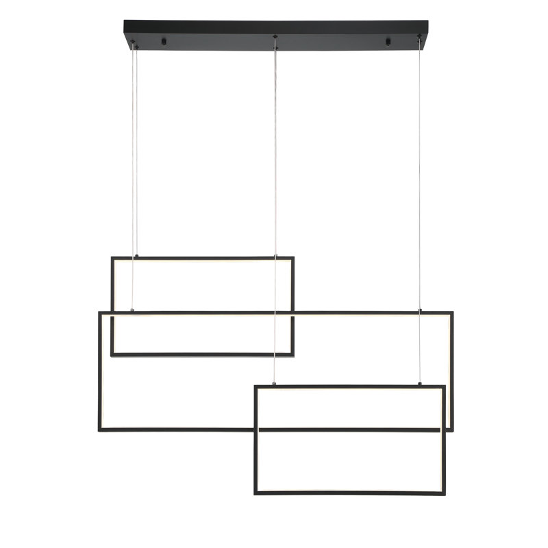 Ravia 3 - Light LED Chandelier, Black