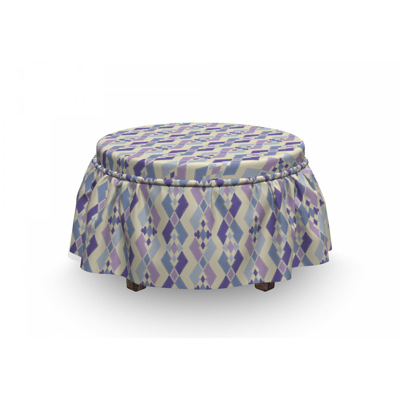Housse pour repose-pieds à motif géométrique moyen eastern