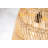 Maya 1-Light Natural Rattan Pendant Light Large Coastal Hanging Light With Handmade Shade in Brass Finish