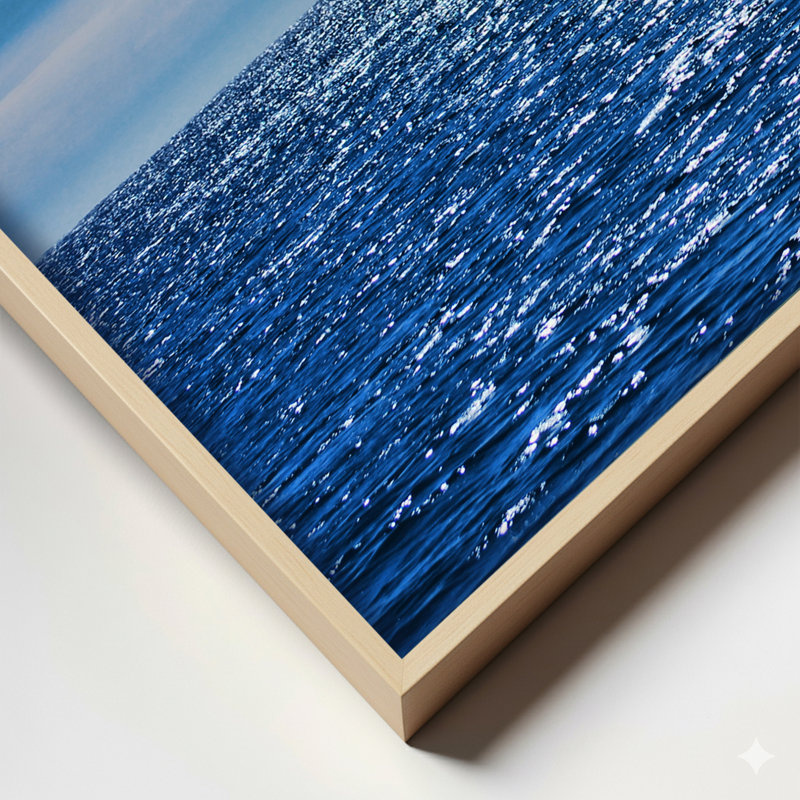 Océan par Christopher Doherty - ensemble de 3 reproductions de photos sur toile, Art mural naturel encadré texturé