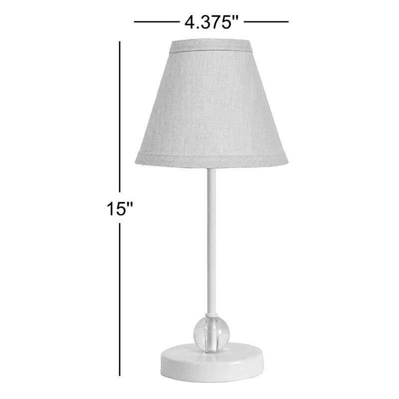 Lampe de table 15 po Moree, Blanc, Blanc