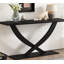 Console rustique moderne de 57 po avec pieds croisés, fabrication robuste et grande surface, parfaite pour le salon ou la chambre à coucher