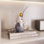 Statue astronaute, sculpture astronaute, étoile de pêche, décoration de bureau et de table, ornement de bureau en résine pour l'espace, décoration de chambre à thème sur le thème de l'espace, modèle de décoration de gâteau