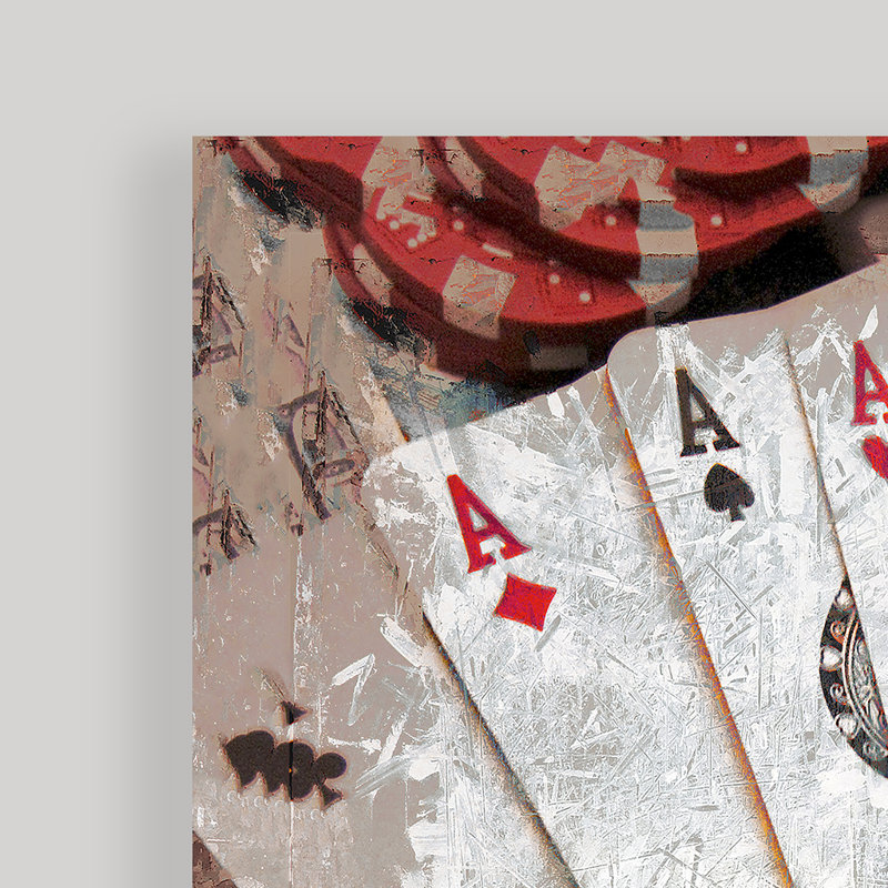 « poker ii », impression sur toile