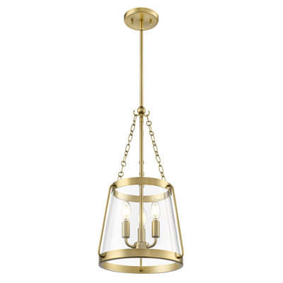 Adabella 11.75" 3-Light Pendant - Vintage Brass