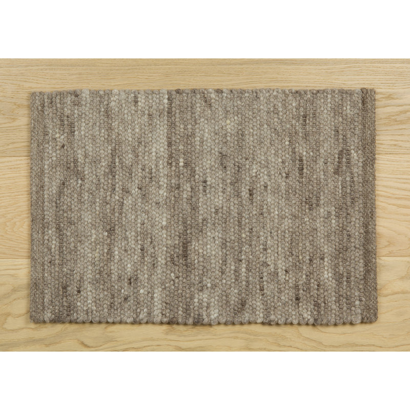 Solid Colour Wool Area Rug, 70 x 140cm
