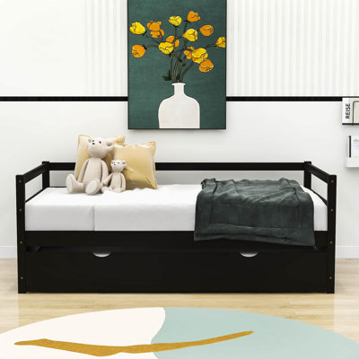 Twin Wooden Daybed with Twin Size Trundle