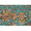 Tapis géométrique bleu traditionnel 6 x 9