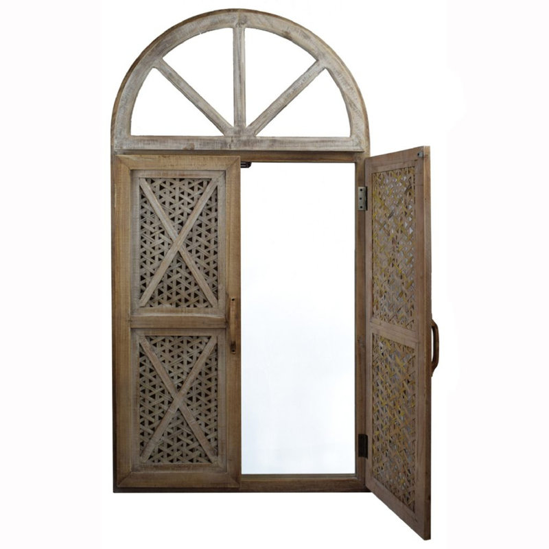 Wood Flat Wall Mirror