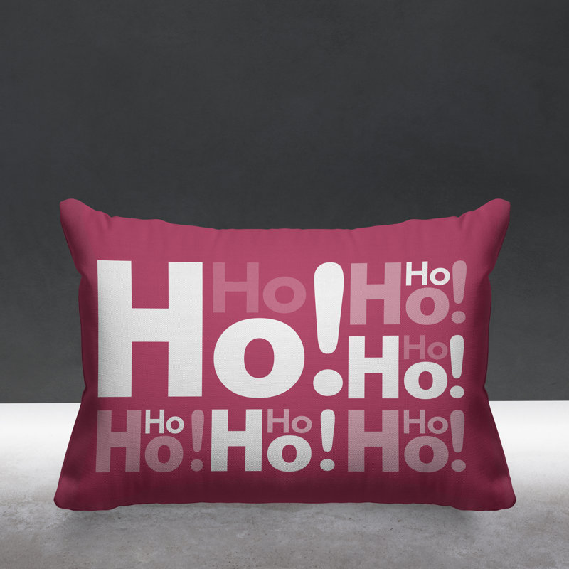 Coussin intérieur / extérieur Hohoho Christmas, Rose