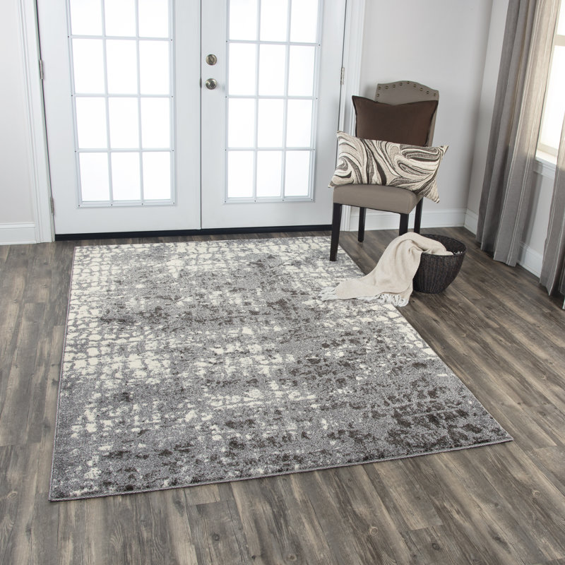 Barger Abstract Indoor Rug, Rectangle 5'3" x 7'6"