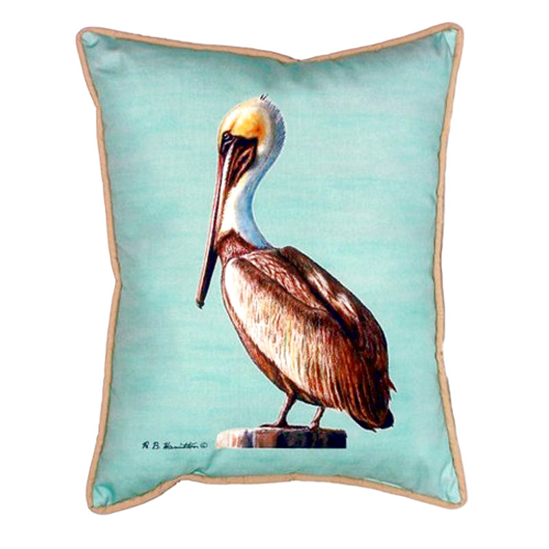 Outdoor Throw Pillow, Teal, 24" x 20"