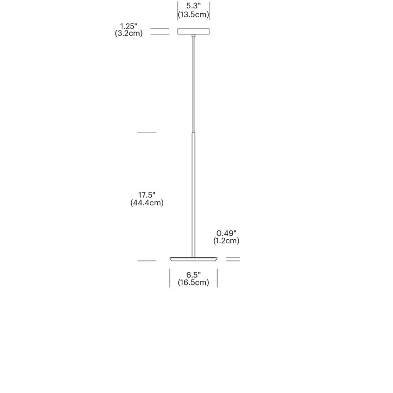 Luminaire suspendu 1 lumière Sky Solo, Argent
