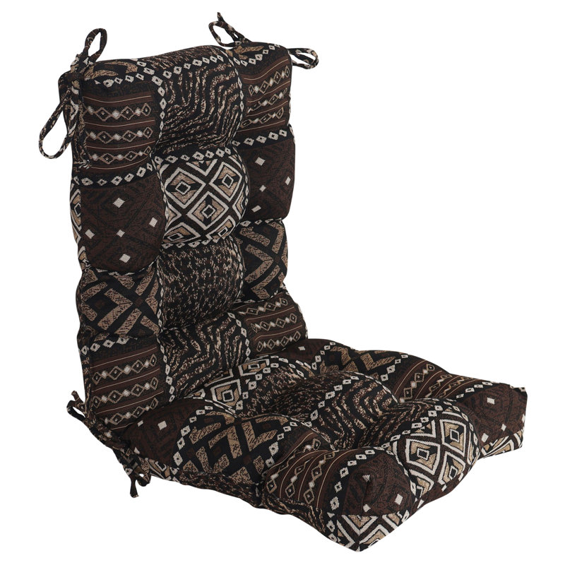 Tapestry Tufted Seat/Back Chair Cushion