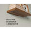 Tablettes flottantes, noyer, 2 tablettes, H 1,50 po-129760562