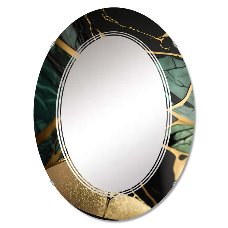 Miroir mural abstrait en marbre Patrcia, 36 po x 24 po