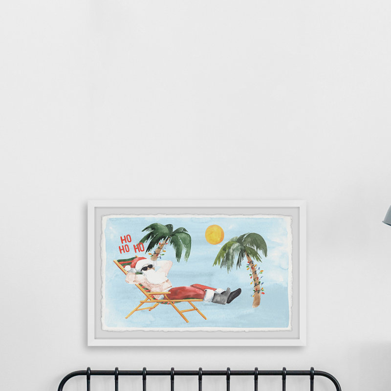 Santa Goes On Vacation - Single Picture Frame Painting, 41cm H x 61cm W x 3.81cm D