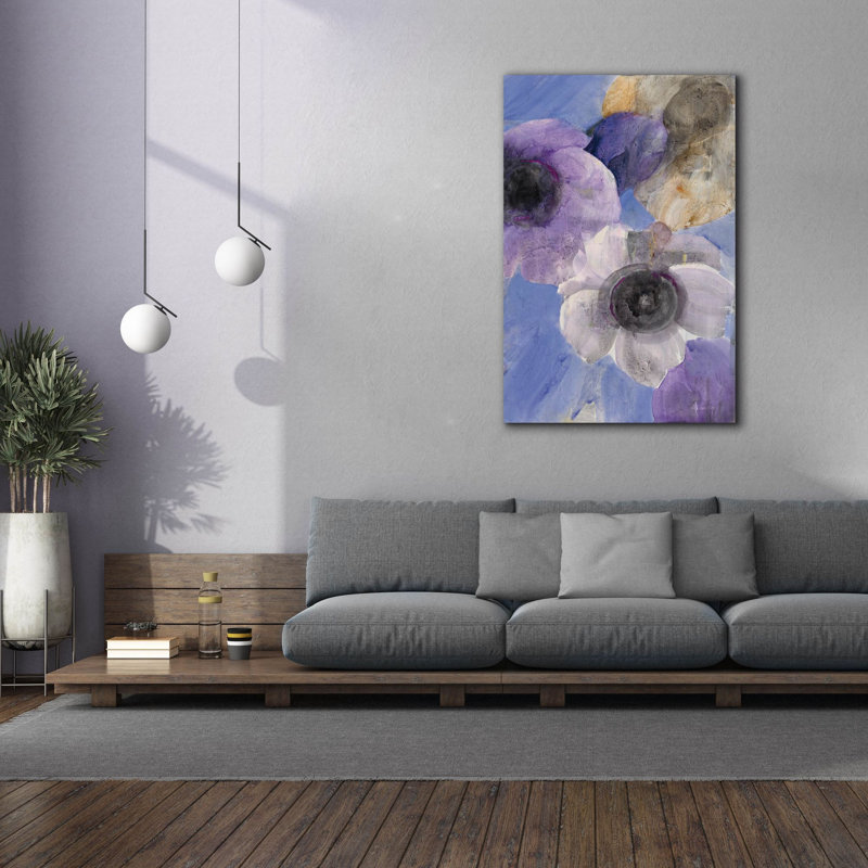 «Bright Floral 2» par Albena Hristova, art mural sur toile, H 60 po x l 40 po x P 1,5 po