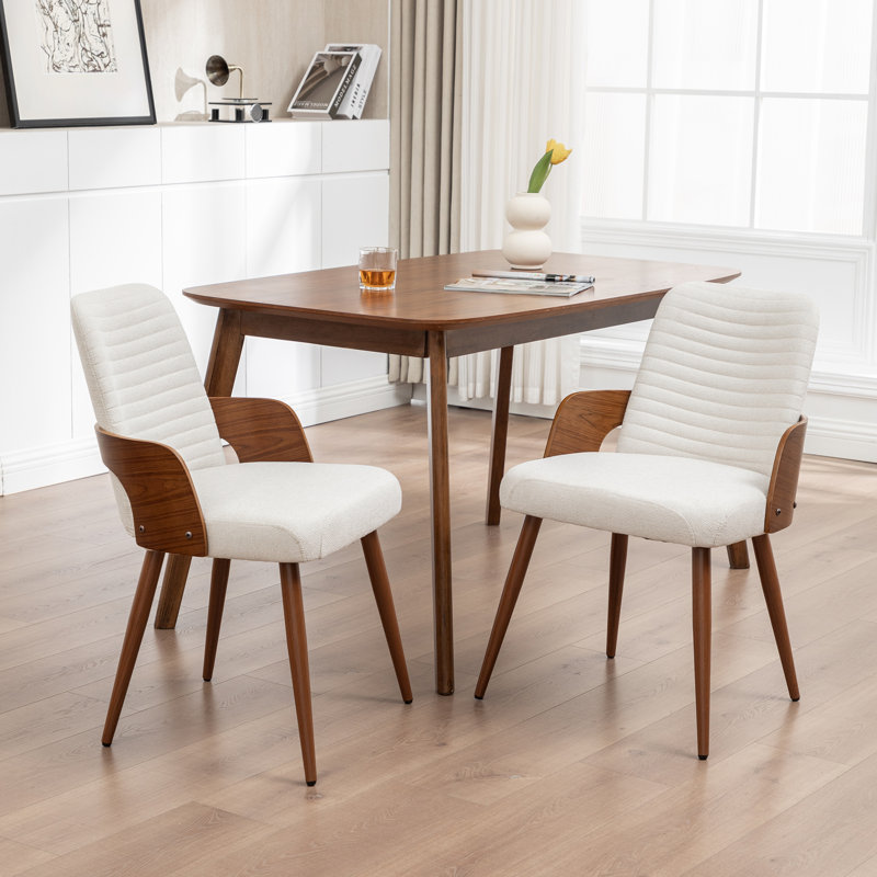 Chaise rembourrée Carman, Lin beige