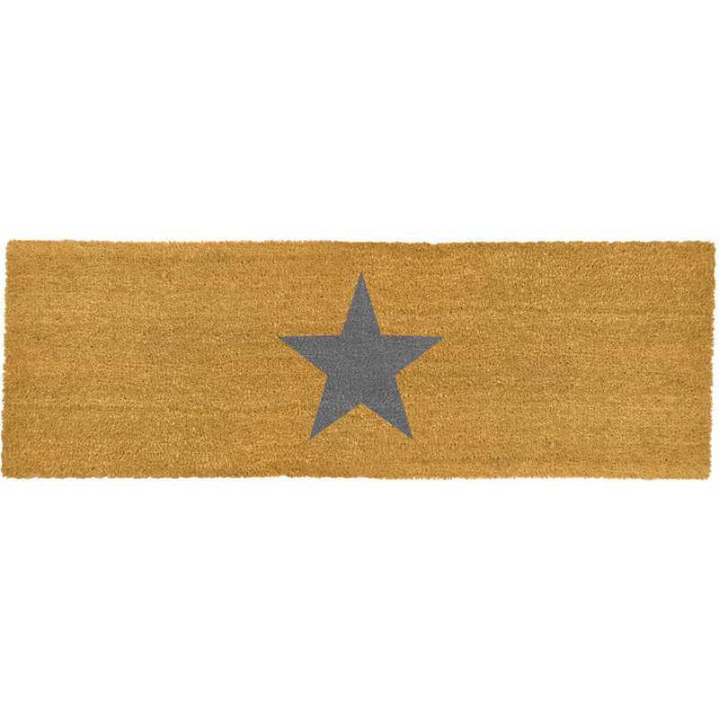 Getir Non-Slip Outdoor Doormat, Natural/Grey