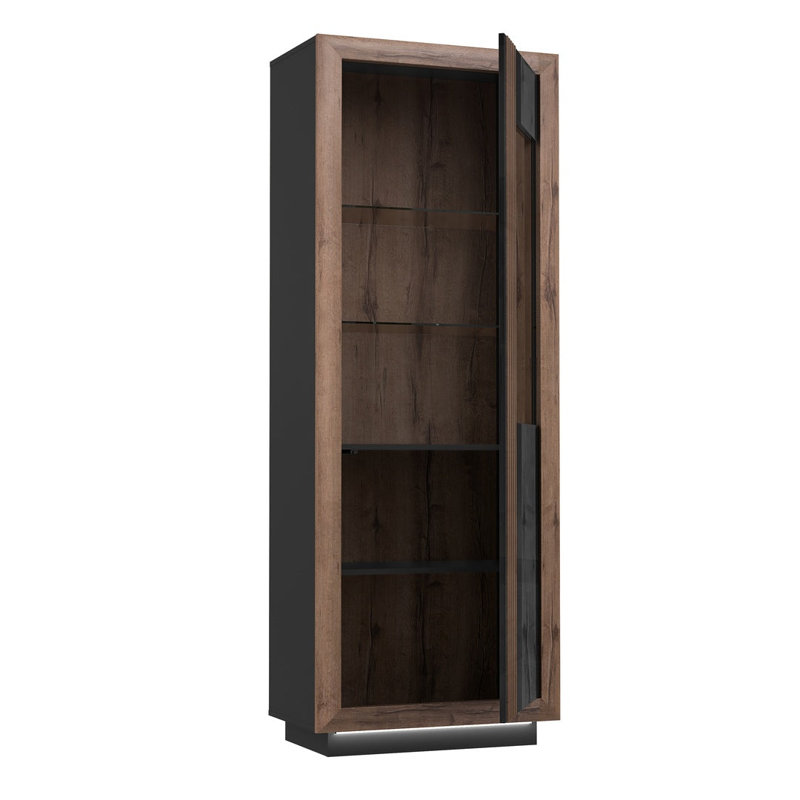 Savona 74cm Right-Hinged Display Cabinet with LED Lighting
