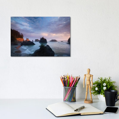 Rrock Formations, Cannon Beach, Samuel H. Boardman State Scenic Corridor, Oregon, USA - Wrapped Canvas Print