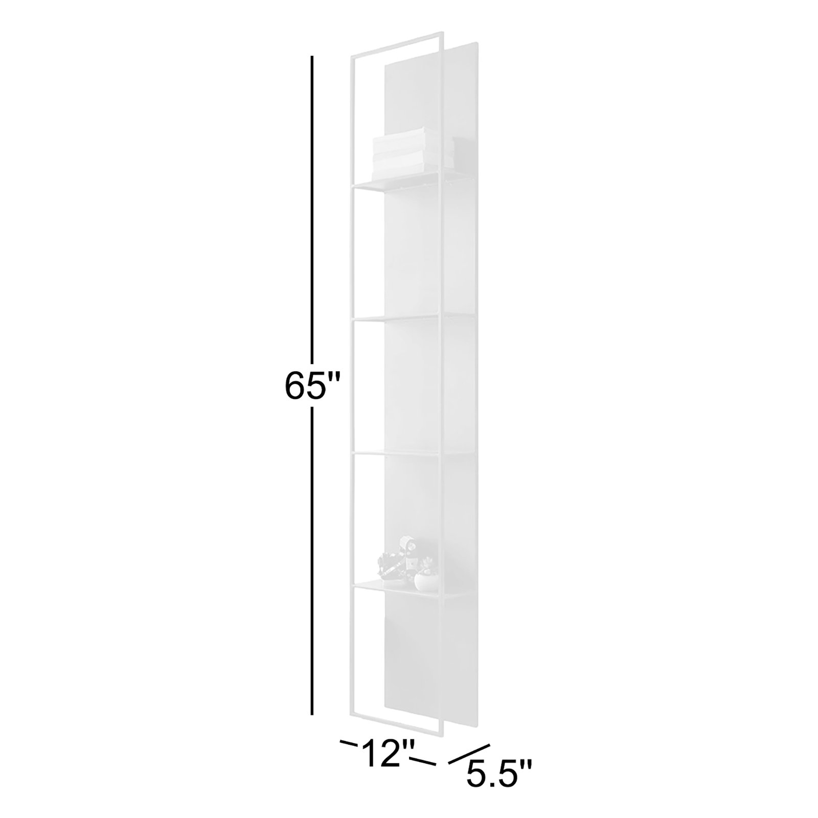 Lidia 4 Piece Metal Bracket Shelf with Towel Bar