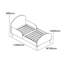 Kids White Toddler Bed – Dinosaur